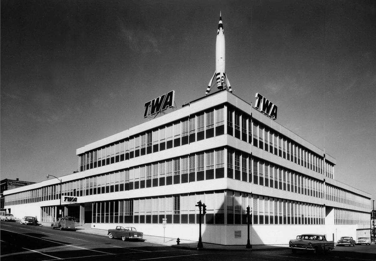 This photo from The Star’s archive shows the TWA headquarters building at 18th Street and Baltimore Avenue in Kansas City during the airline’s heyday. 