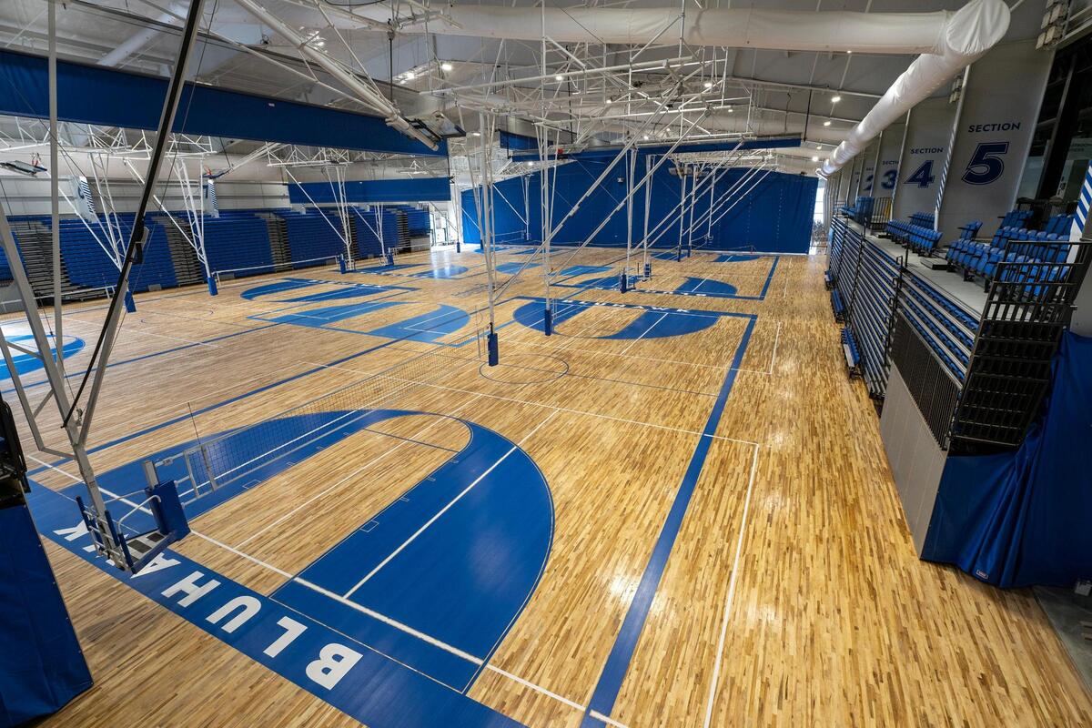 The AdventHealth Sports Park at Bluhawk will feature a 3,200+ seat championship court that can be used for basketball or volleyball games. The facility will have a grand opening from 10 a.m. to 2 p.m. on Saturday, Oct. 26, 2024 in Overland Park.