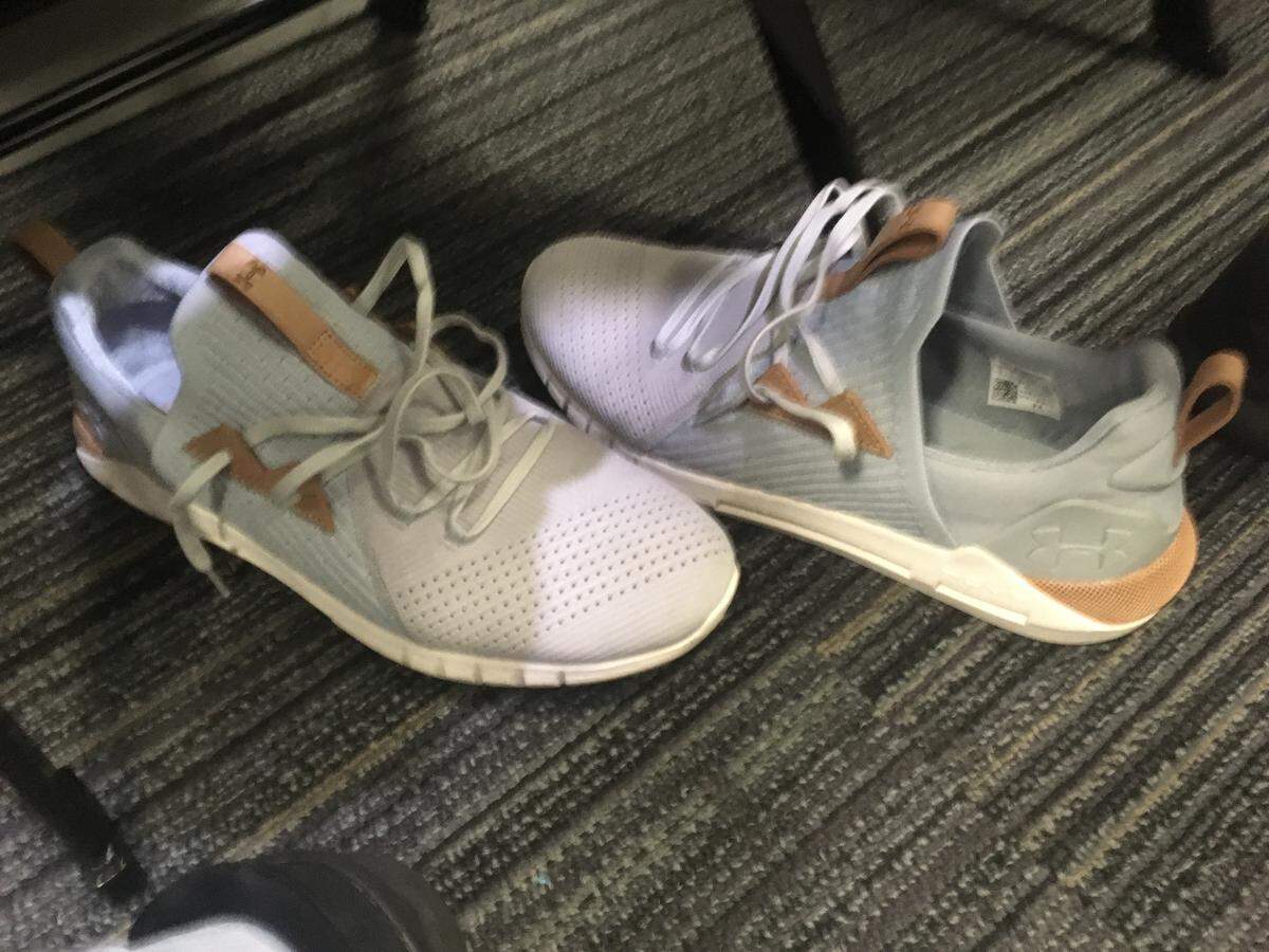 Auburn forward Danjel Purifoy’s Under Armour Curry 6 “walking shoes.”
