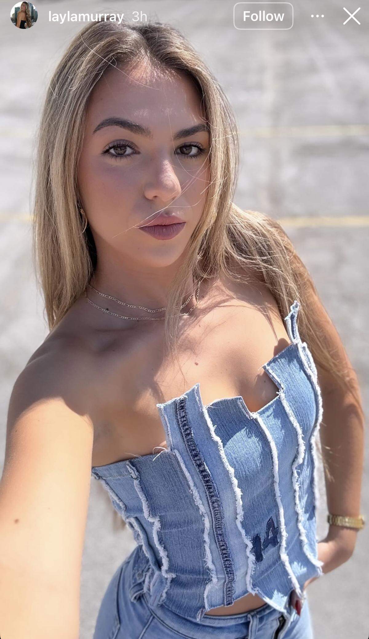 Layla Murray, who dates Chiefs punter Matt Araiza.