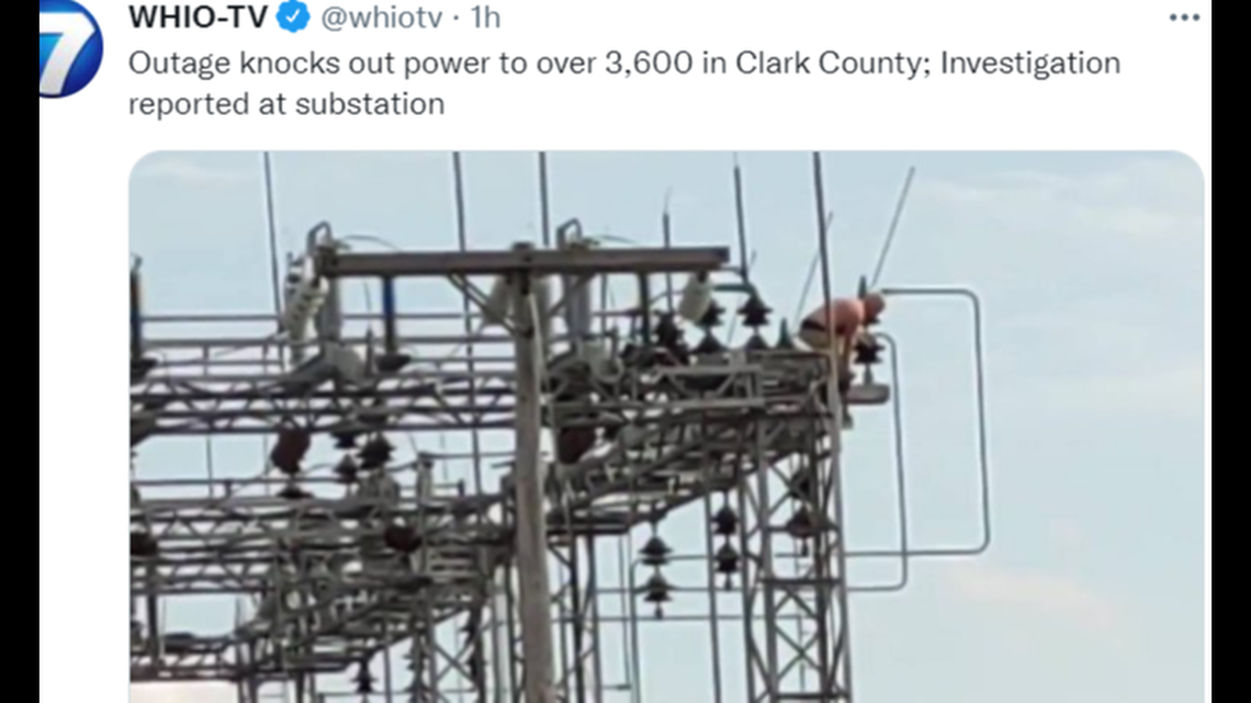 A shirtless man climbed on top of an electric substation in Clark County, Ohio, causing thousands of people to lose power.
