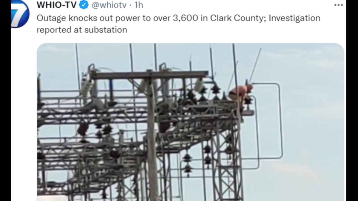 A shirtless man climbed on top of an electric substation in Clark County, Ohio, causing thousands of people to lose power.