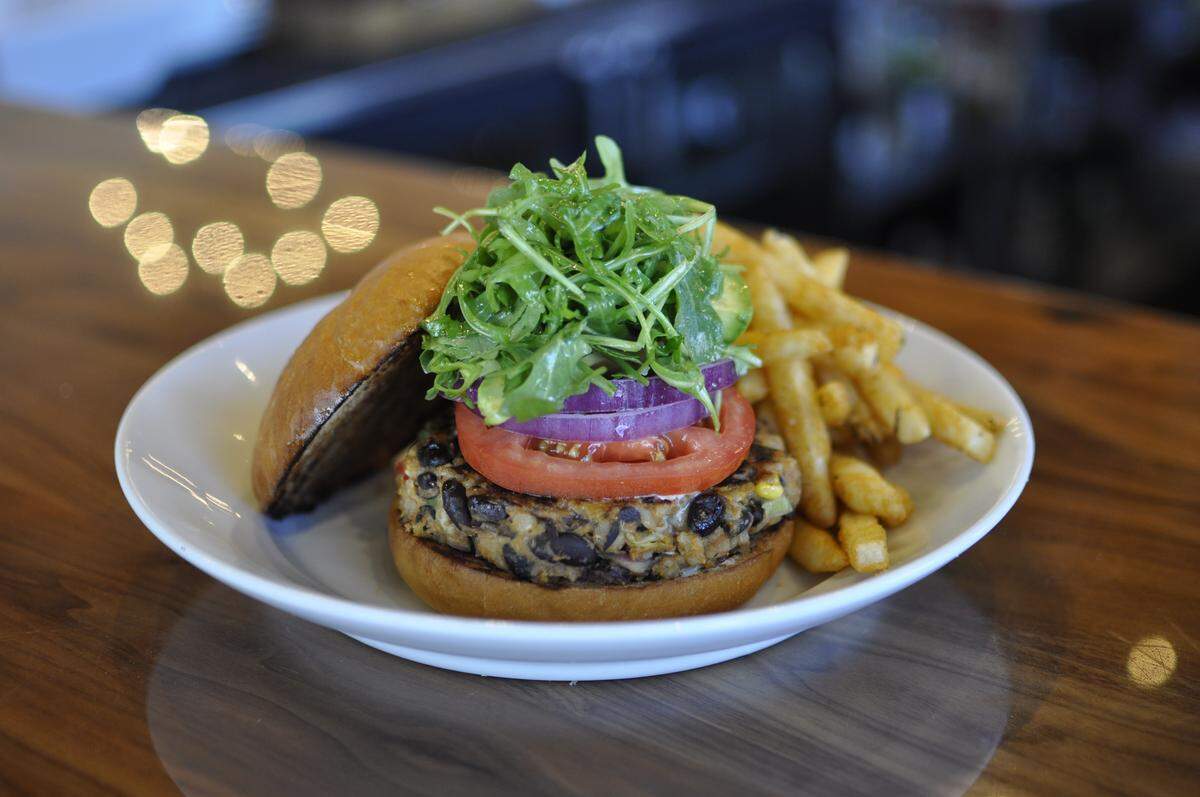 The veggie burger at The Rockhill Grille.