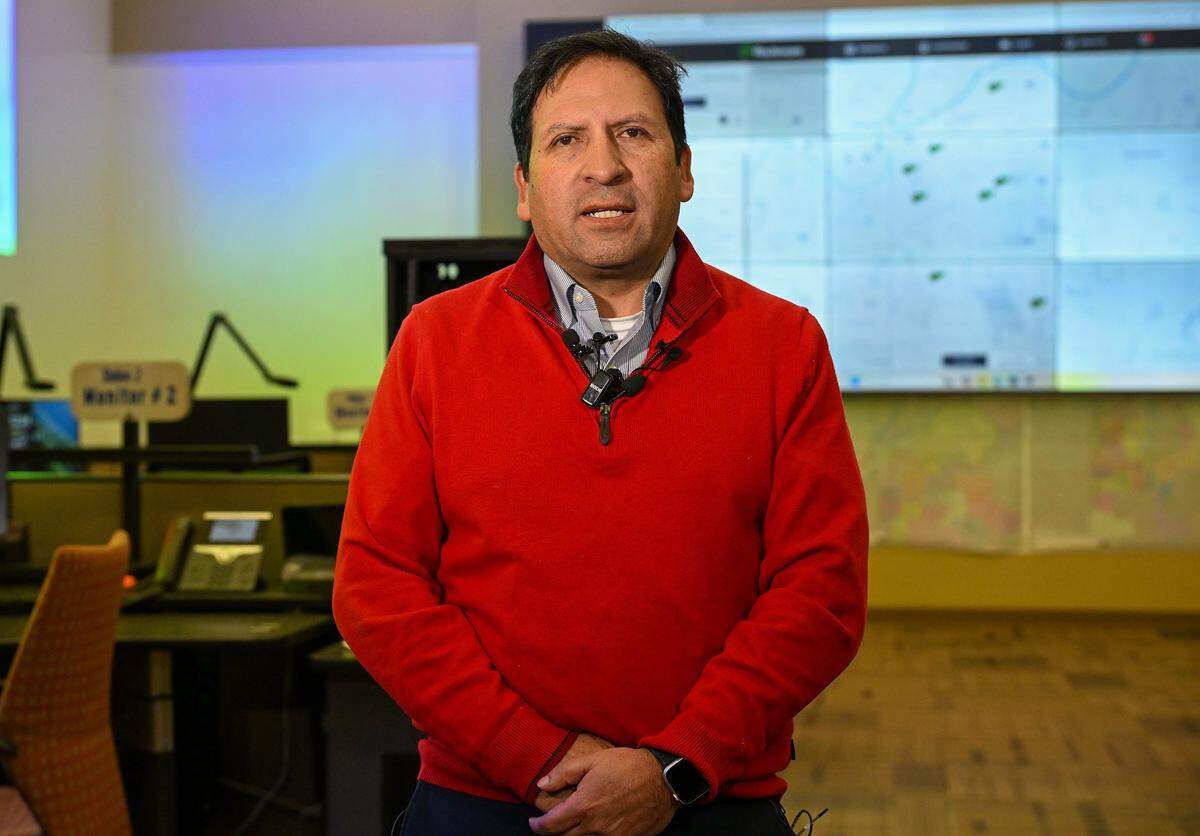 Kansas City City Manager Mario Vasquez discusses the city's preparation plan for the impending winter storm. The National Weather Service is forecasting that up to 8 to 9 inches of snow may blanket the metro this weekend, in a press conference on Friday, Jan. 23, 2025.