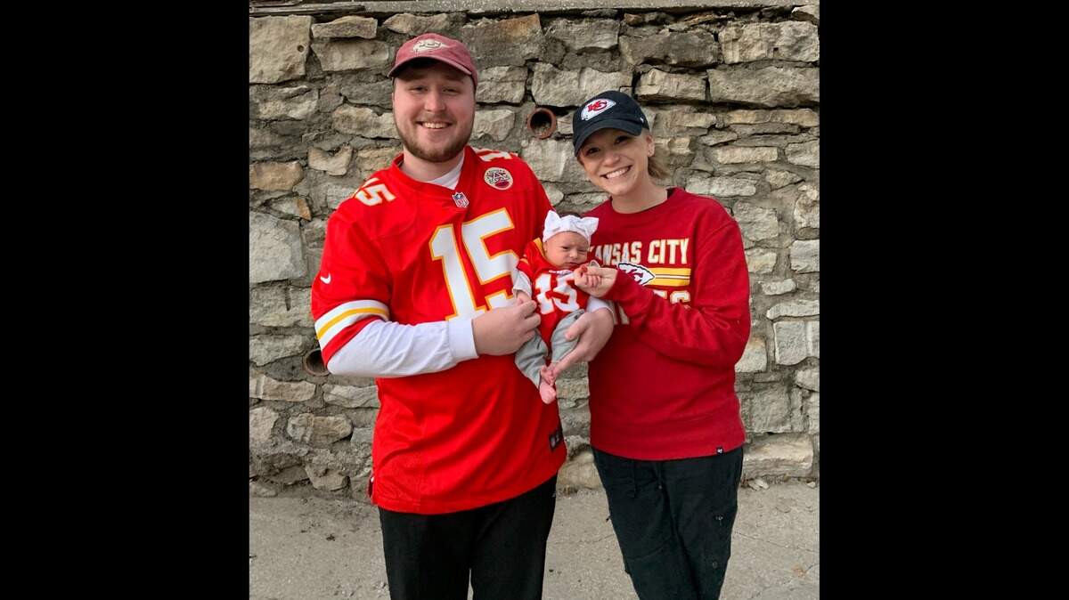 Ben and Emma Higgins of Kansas City celebrated the night the Chiefs won the Super Bowl — and nine months later had baby Lucy June.