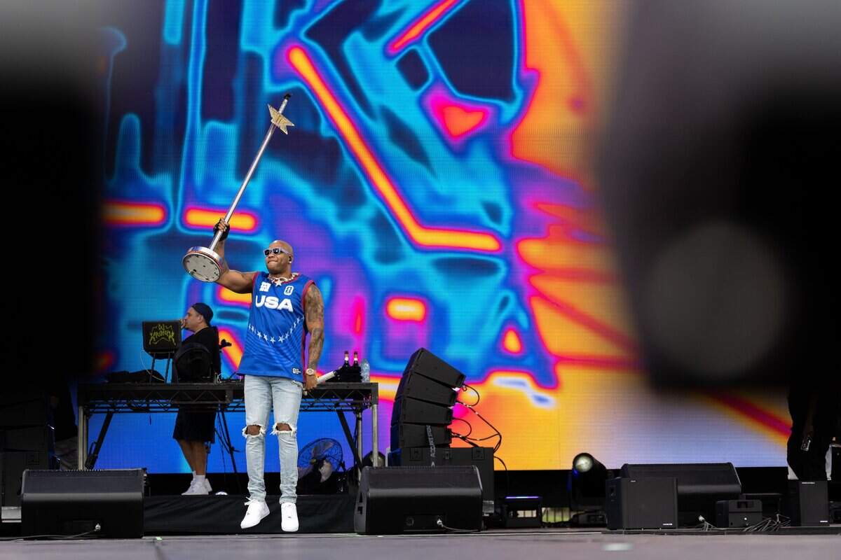 Flo Rida preforms on stage during their FIFA Fan Fest concert at Fan Fest on Friday, June 19, 2026.