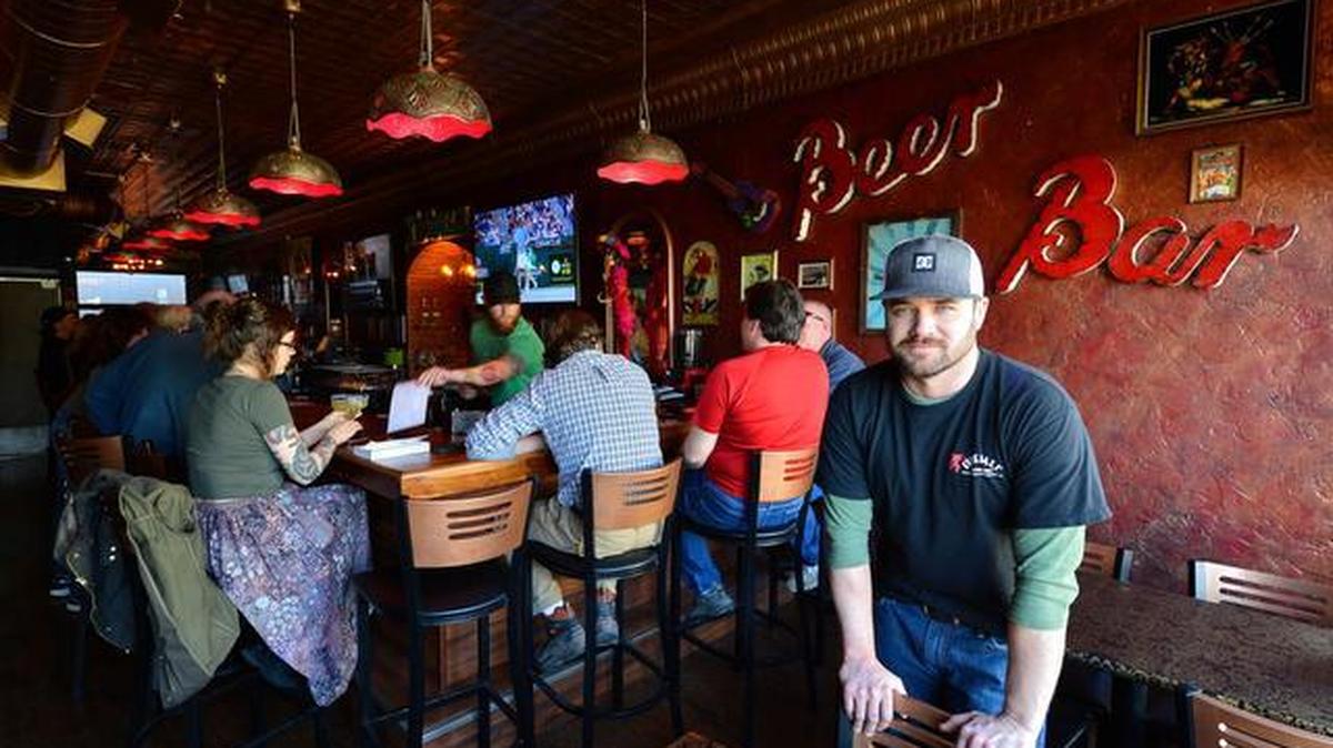 Matt Laffey, co-owner of Drunken Worm, photographed in 2014. 