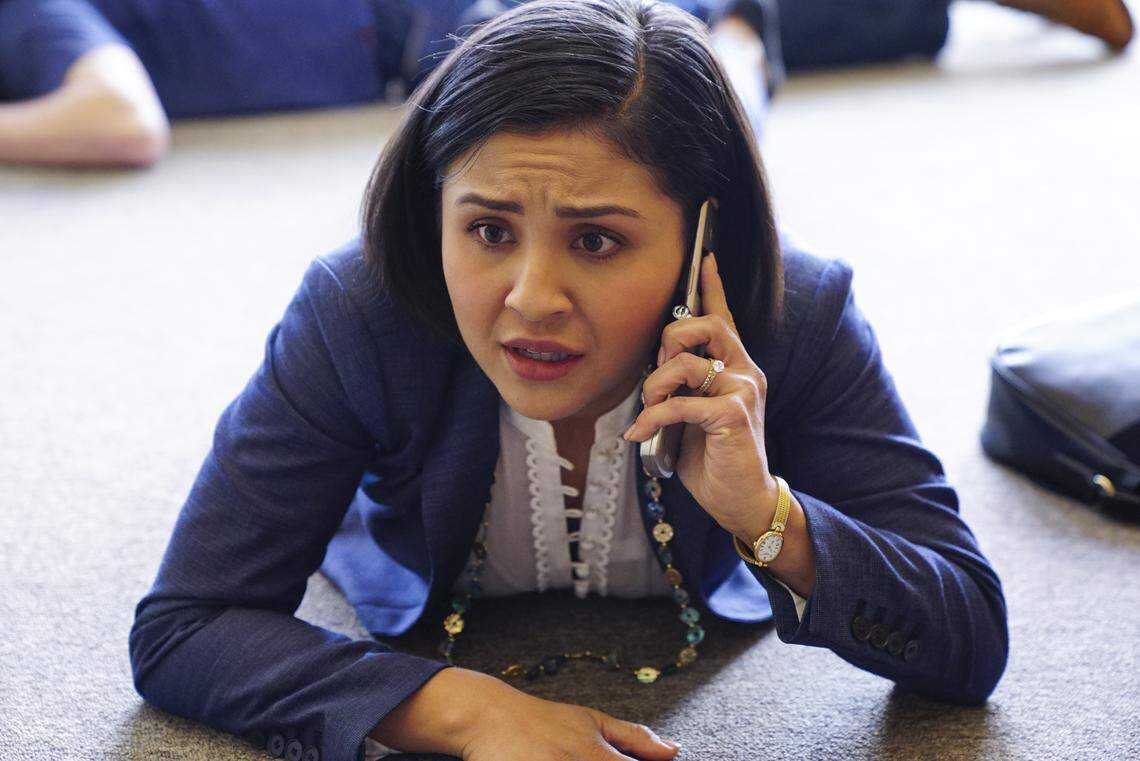 "Pink Collar Crimes" includes interviews with the real people involved mixed with docudrama re-creations.