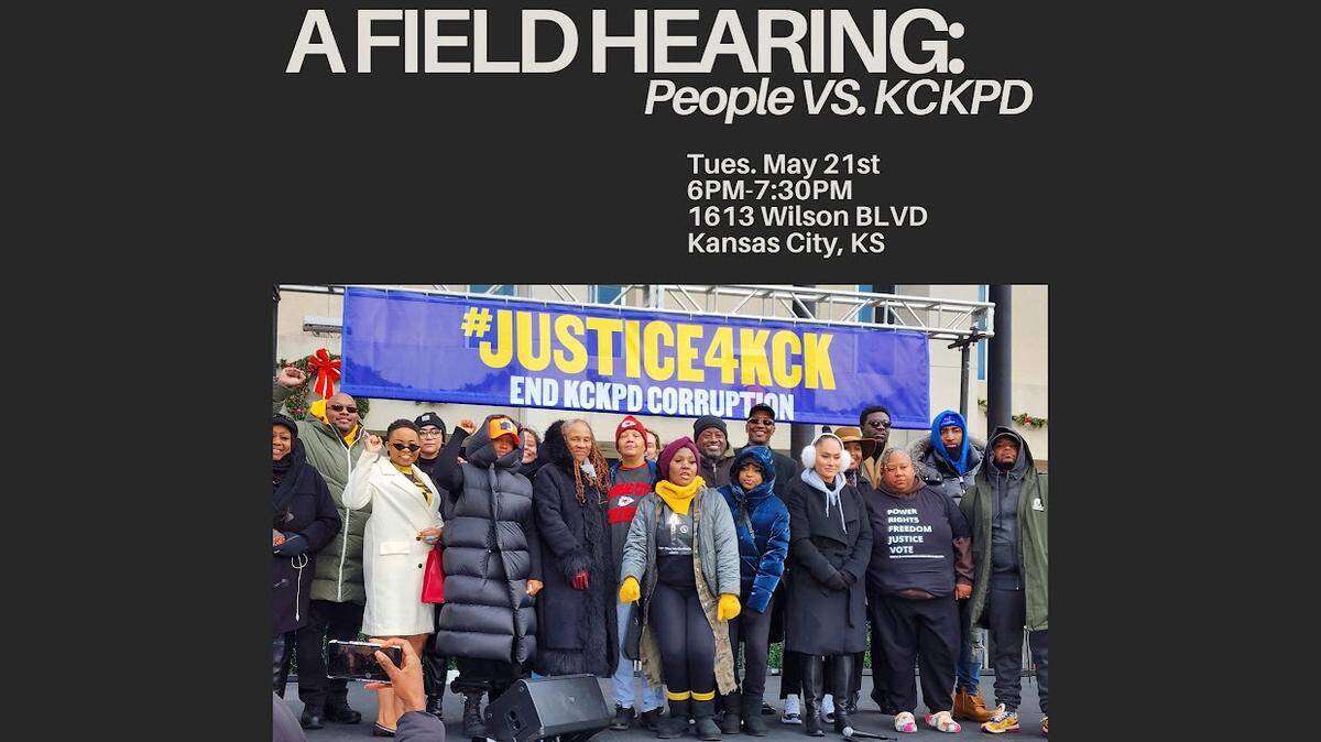 A flyer for the “field hearing” with Department of Justice officials distributed by MORE2.