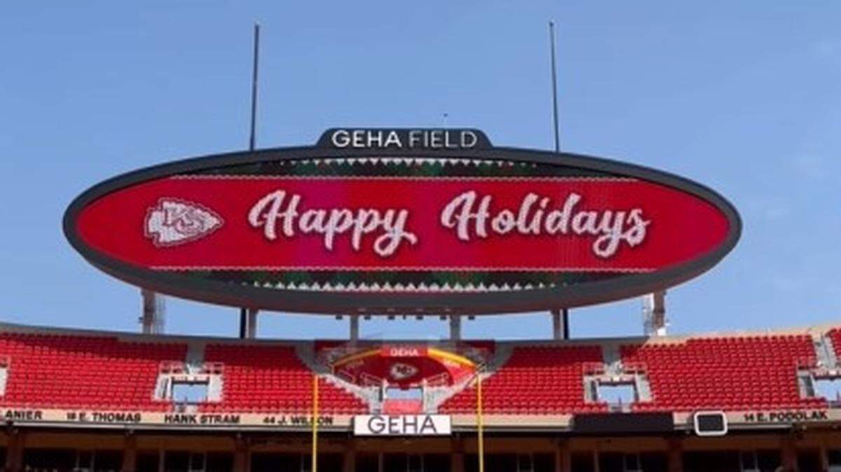 Happy Holidays at GEHA Field at Arrowhead Stadium from Hallmark.