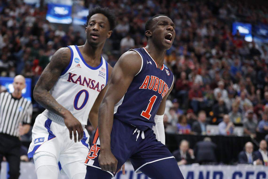 Auburn guard Jared Harper (1) was one of 41 players with remaining college eligibility who entered the 2019 NBA Draft but went unpicked.