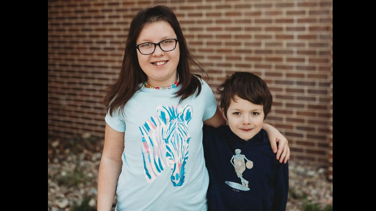 Siblings Taylor and Tylen enjoy sports and school. 