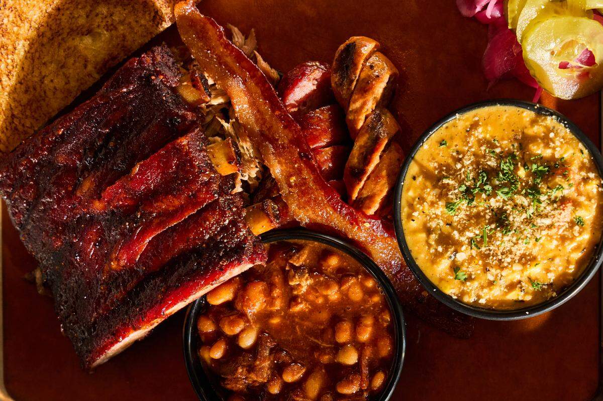 A barbecue spread at Meat Mitch, one of more than 230 local restaurants participating in KC Restaurant Week 2025.