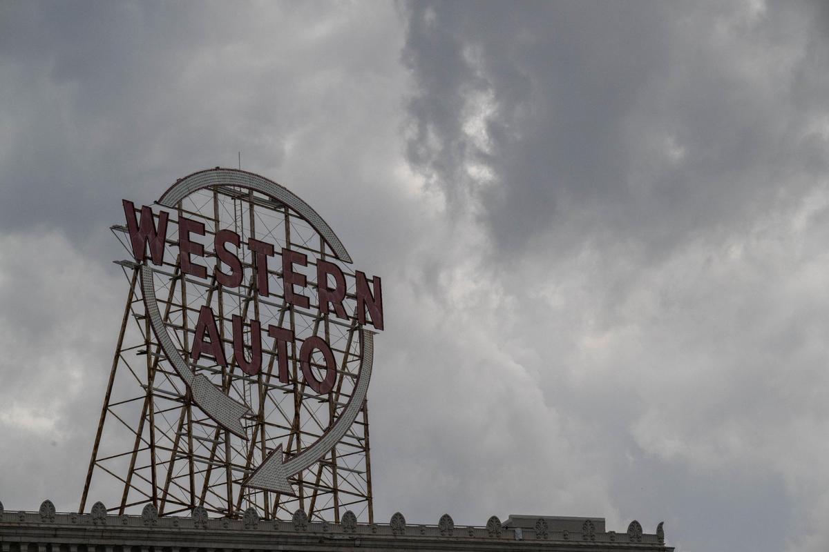Storm clouds from the south moved into the Kansas City Metro area on Wednesday, Oct. 30, 2024. Extreme weather is expected over throughout Wednesday.
