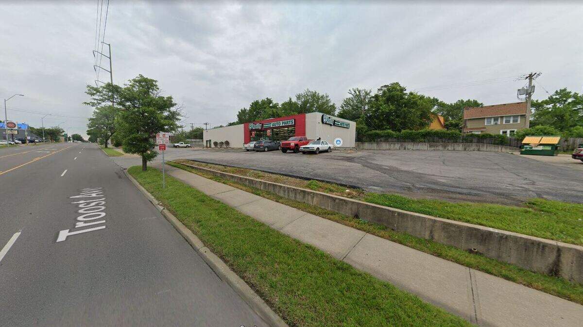 The parking lot of the O’Reilly Auto Parts store near East 62nd Street and Troost Avenue in Kansas City, Missouri, can be seen in this Google Street View image.