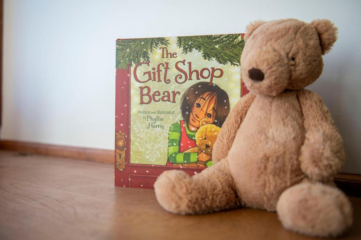 “The Gift Shop Bear” by Phyllis Harris was inspired by her daughter’s old teddy bear, which her granddaughter named Heart Bear after discovering him in the attic.