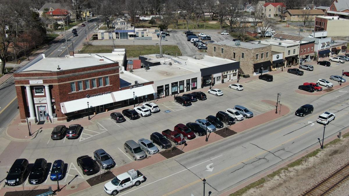 Lenexa voters will decide in a mail-in election whether to renew the existing 3/8-cent retailers’ sales tax, which was first approved in 2008 and is currently in place. The renewal would extend the tax through 2048. The tax would fund a variety of projects in the city. Old Town Lenexa is seen here on Monday, March 17, 2025.