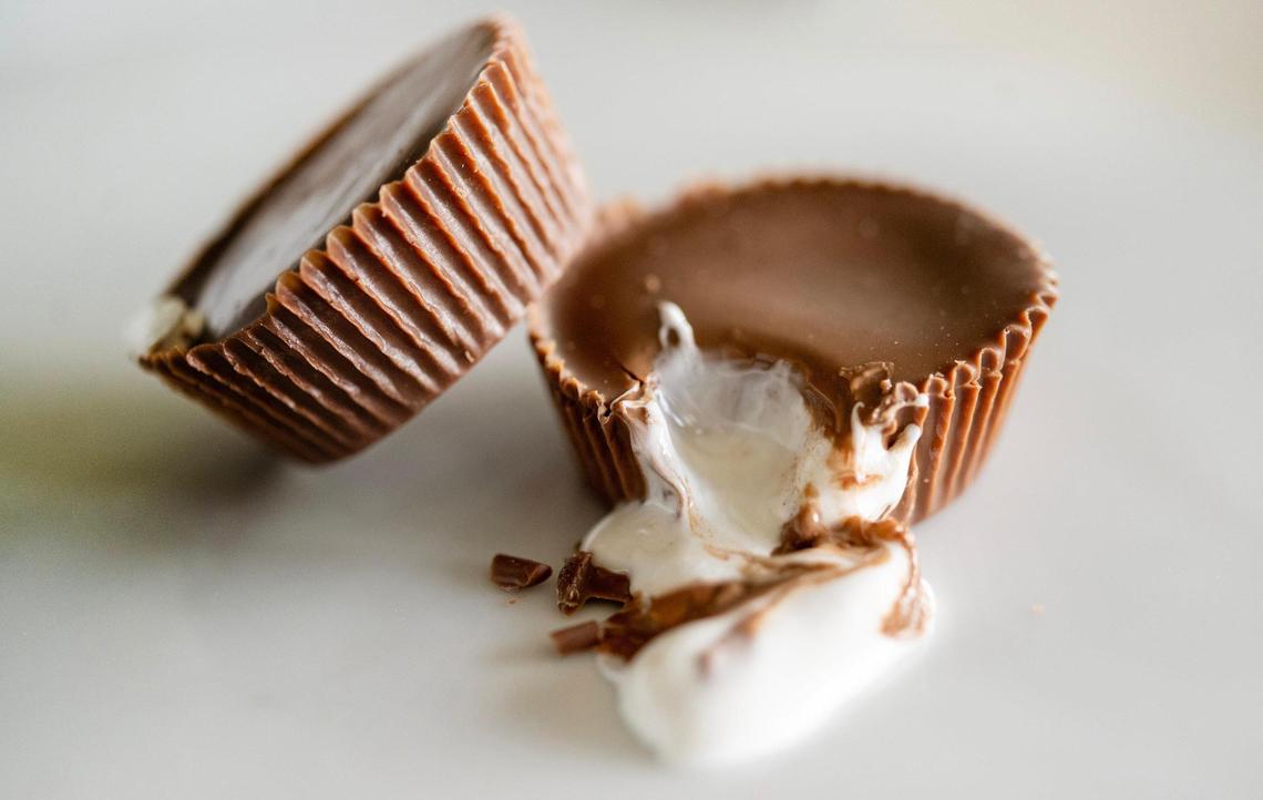 Valomilk Candy Cups are made by hand by the Sifers Candy Company in Merriam, Kansas.