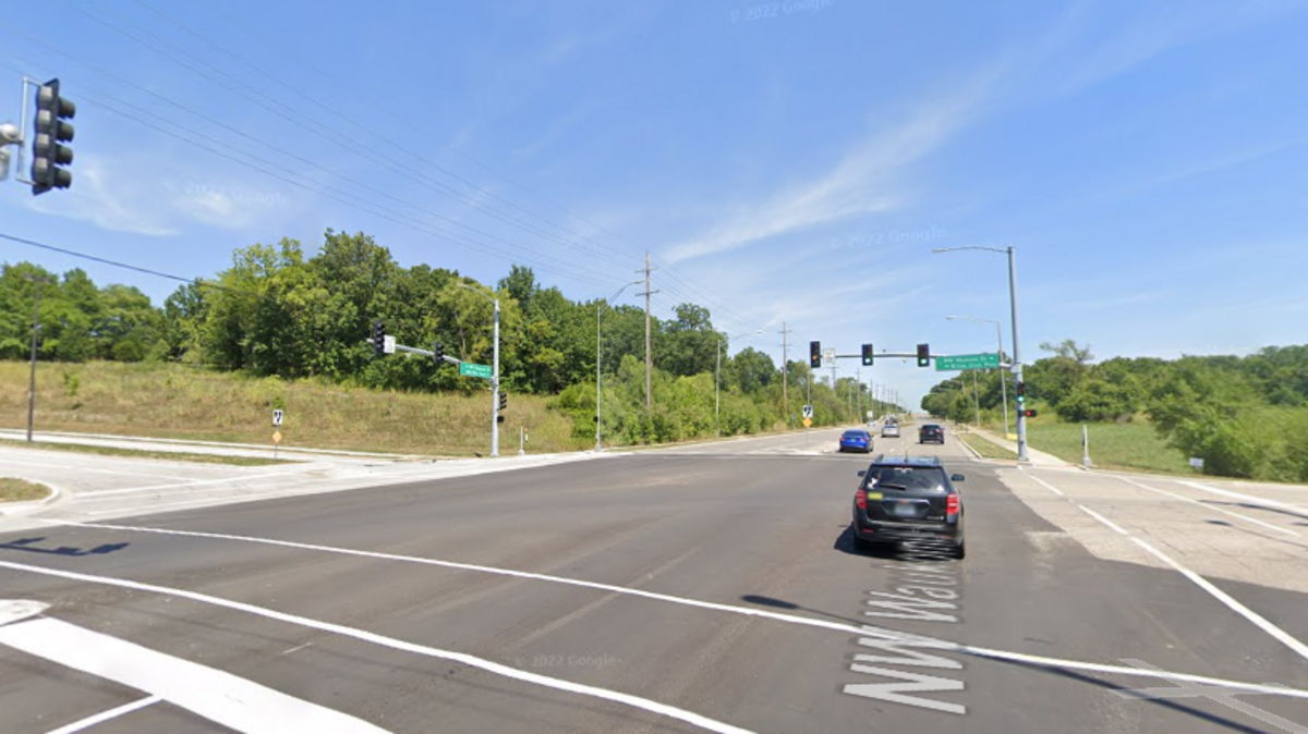 Kansas City police were investigating a three-vehicle wreck that left one person dead Tuesday evening at Northwest 68th Street and Northwest Waukomis Road.