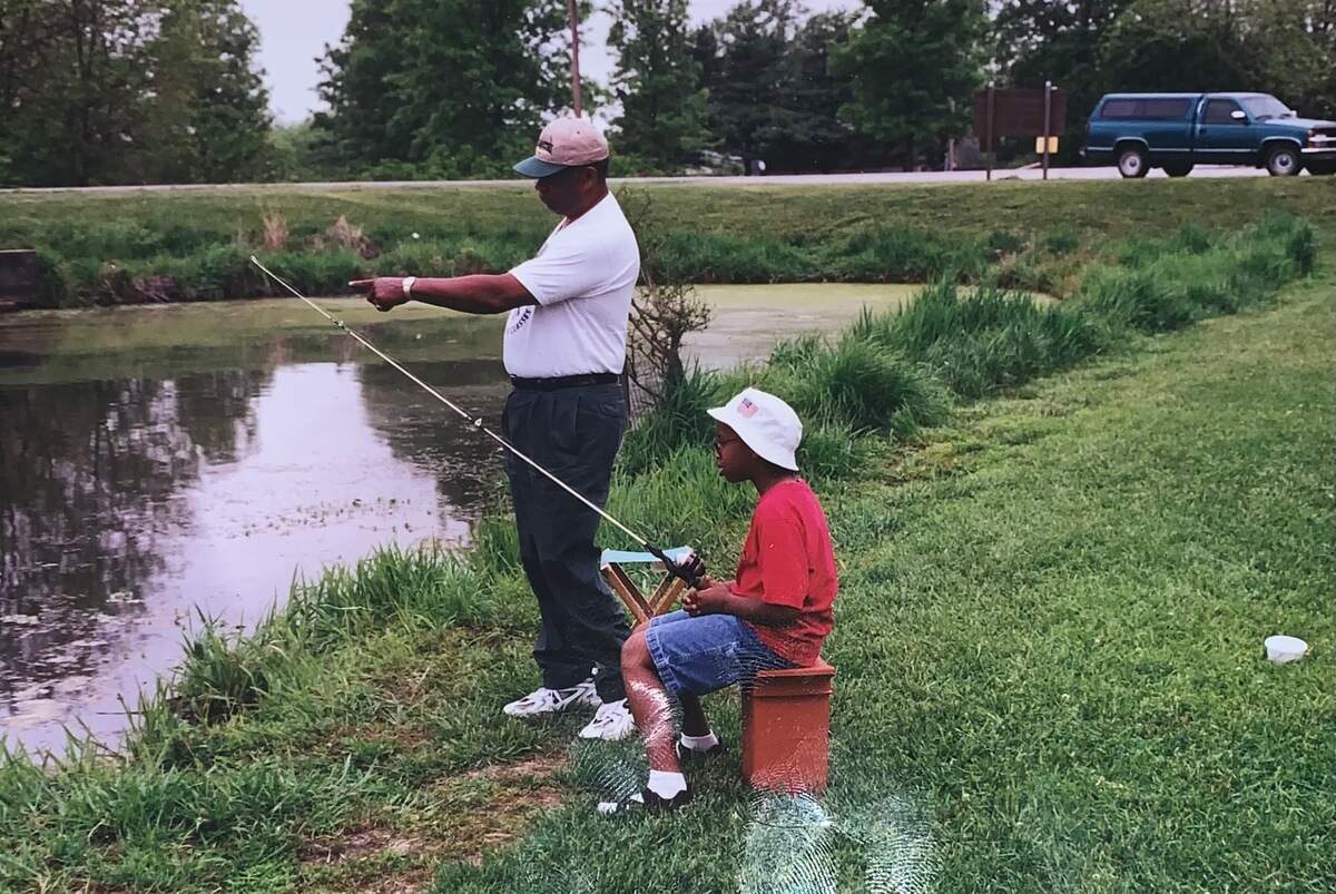 Bennie White and his grandson Benjamin White Jr. fish together.