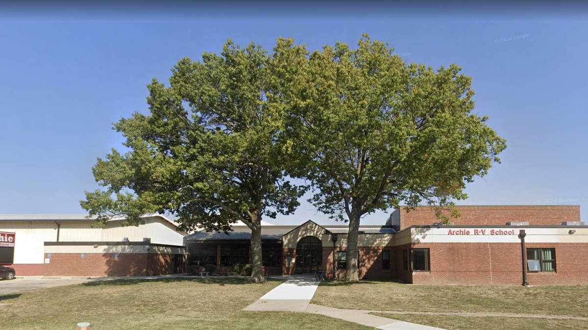 Archie R-V School in Archie, Missouri, captured by Google Earth on November 14, 2024.
