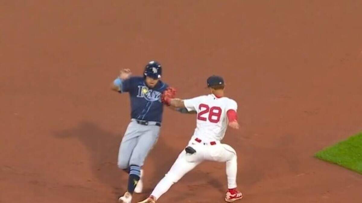 The Rays ran into an out at second base on the double play that wasn’t.