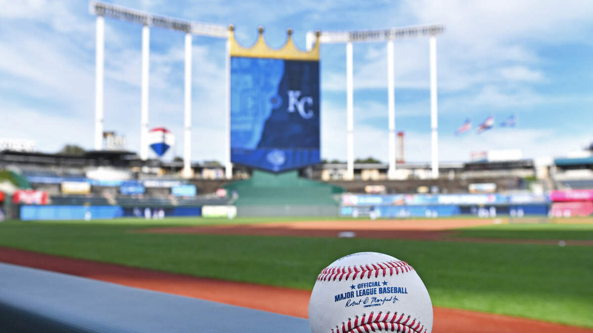 A general view of Kauffman Stadium before a game between the Kansas City Royals and Cleveland Guardians on Sept. 19, 2023.