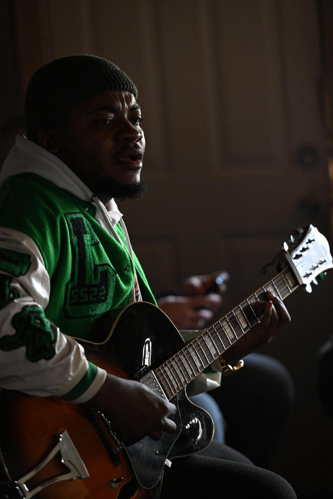 “We have two or three songs on YouTube,” said Pierre Kungu, the 23-year-old president of the choir, who sings and plays guitar. “But we have a lot more songs that we need to record.”