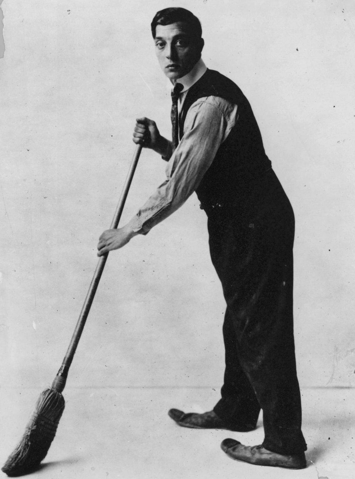 Buster Keaton was known for his blank face and impressive stunts.
