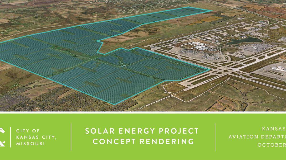 A group of local firms led by Evergy known as the 816 Consortium plans to built a solar energy farm at Kansas International Airport.