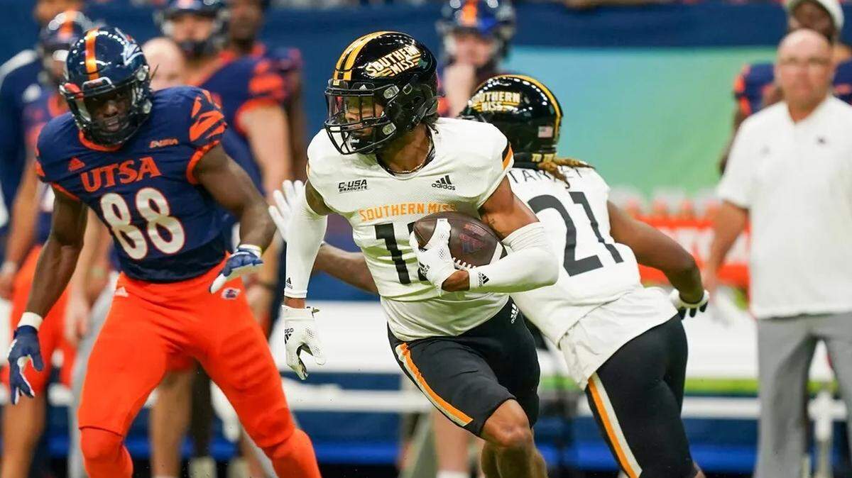 The Cowboys took former Basehor-Linwood High cornerback Eric Scott Jr. (pictured at center) with the 179th pick during Saturday’s sixth round of the 2023 NFL Draft at Kansas City’s Union Station.