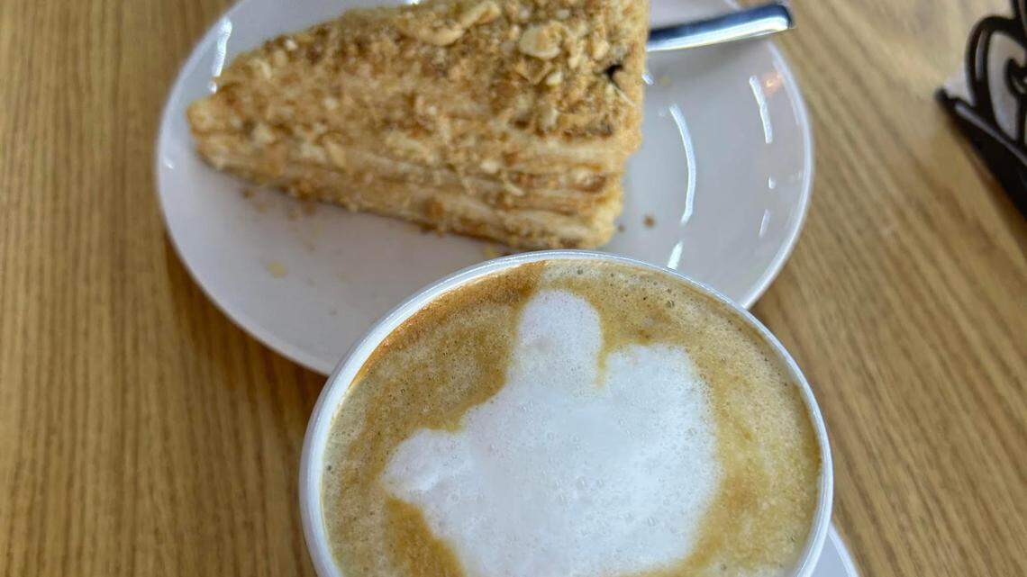 European Market and Cafe sells Messenger coffee and European pastries, like Napoleon cake.