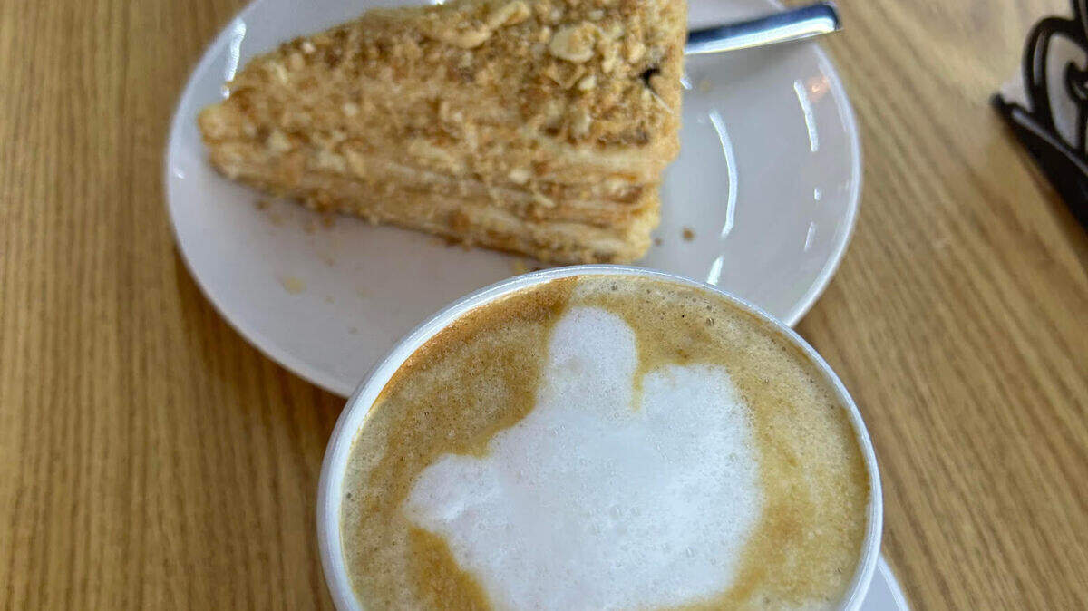 European Market and Cafe sells Messenger coffee and European pastries, like Napoleon cake.