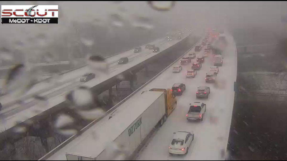 Traffic was after at a standstill about 9 a.m. Saturday on snow-covered southbound Interstate 435 near Front Street on Kansas City’s east side, Kansas City Scout traffic cameras showed. A stalled vehicle was being reported just before Independence Avenue/U.S. 24 highway. Meanwhile, northbound I-435 traffic was delayed was slowed by a crash in the area.
