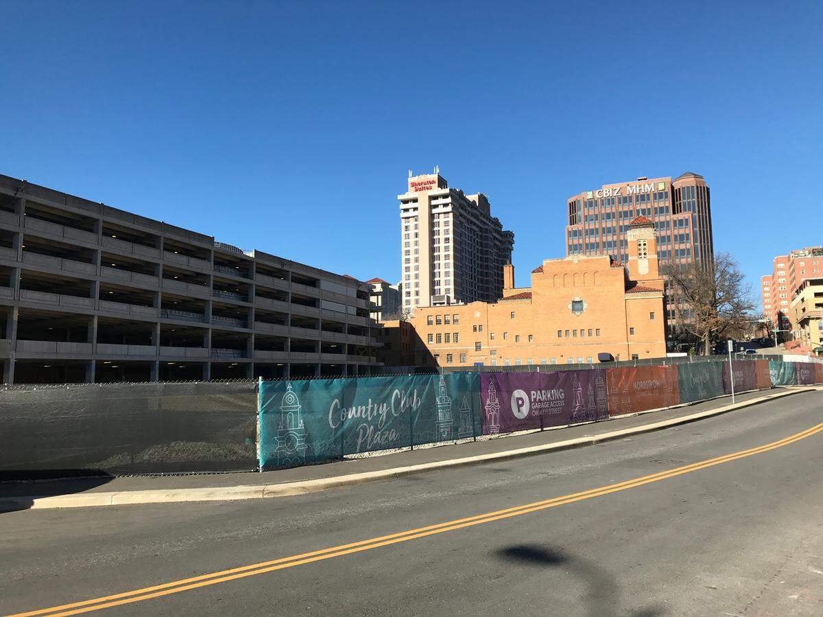 The buildings on the Plaza’s west side have been demolished but Nordstrom has pushed back its opening date to fall 2023, blaming the pandemic.