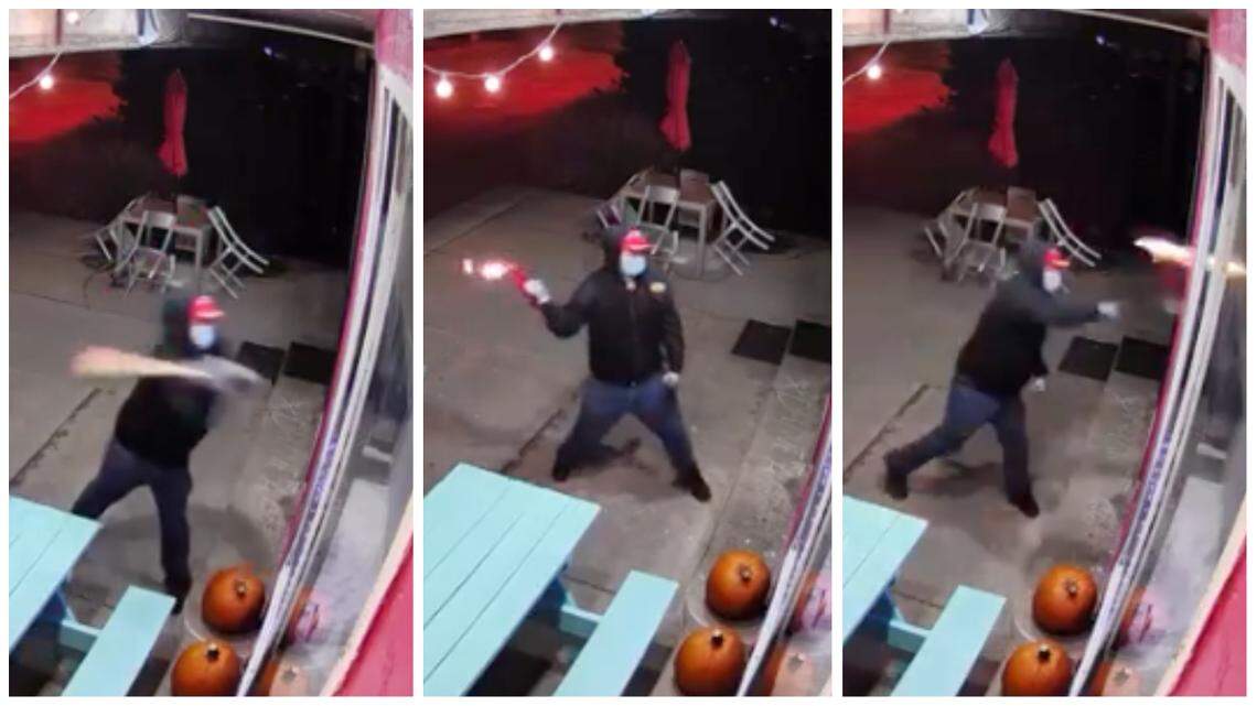 The Donut Hole in Tulsa, Oklahoma, was vandalized by a suspect who threw a Molotov cocktail into the business.