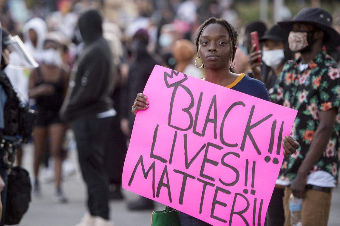 Protestors filled the Plaza in the weeks following George Floyd’s murder in 2020.