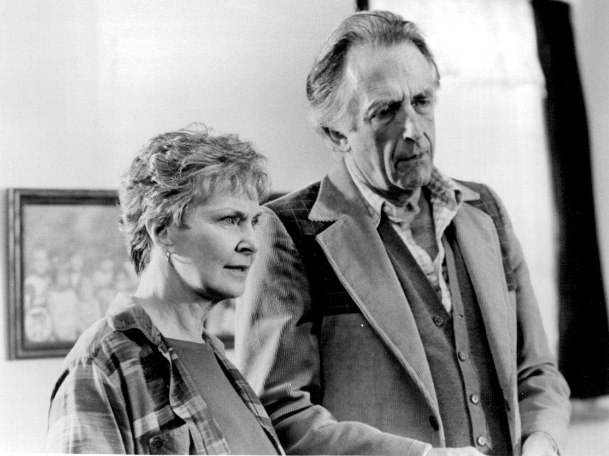 Joanne Woodward and Fritz Weaver star as a prominent Washington couple forced to reevaluate their priorities when drug addiction impacts their family in the Hallmark Hall of Fame presentation “Blind Spot,” which aired Sunday, May 2, 1993.