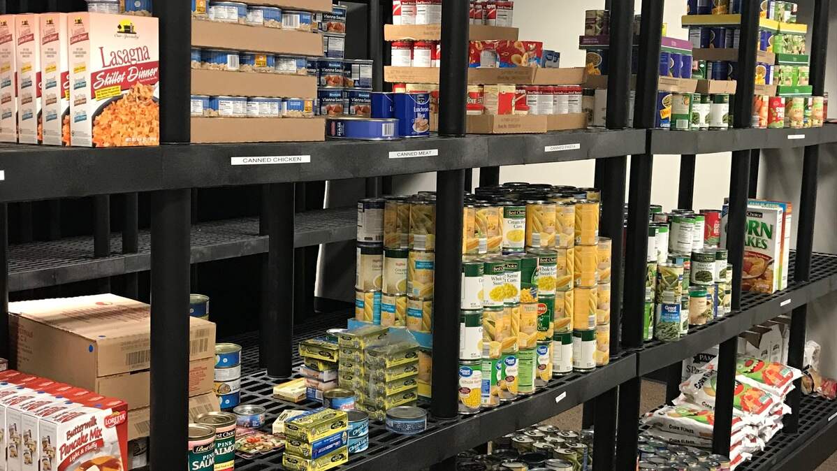 Food pantires like these, at the University of Missouri, help those who are food insecure. Lee’s Summit Social Services says the organization will soon need more help.