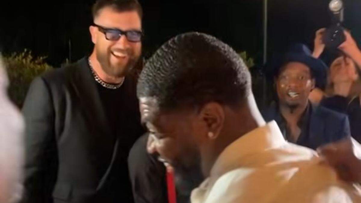 Chiefs tight end Travis Kelce was at Clyde Edwards-Helaire’s wedding on Saturday in California.