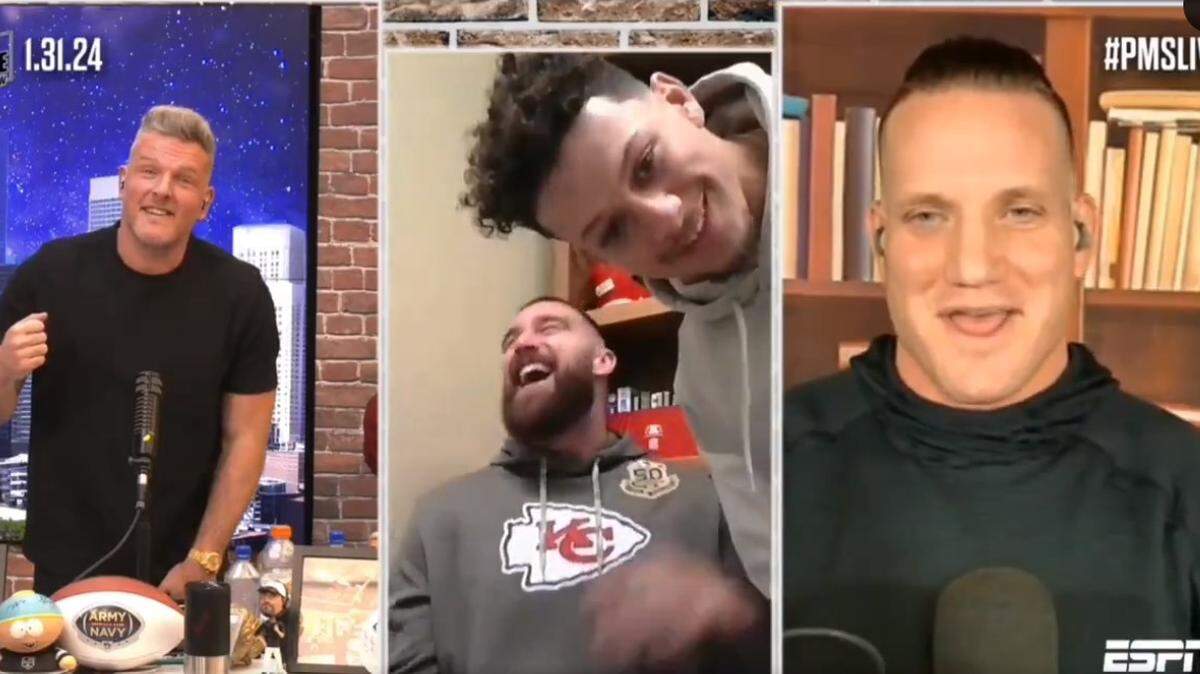 Chiefs quarterback Patrick Mahomes and tight end Travis Kelce were ready to troll Ravens kicker Justin Tucker during Sunday’s game.