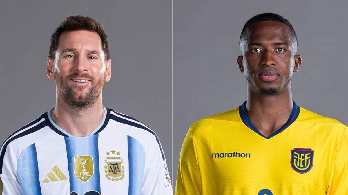 Argentina’s Lionel Messi, left, a GOAT of international soccer, is pictured on a KC mural alongside standout Ecuador player Willian Pacho, right, for the 2026 FIFA World Cup.