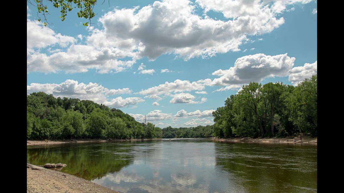 The truck, stolen in 2017, was discovered submerged in the Mississippi River (not the part seen here) near East Moline, Illinois, police say.