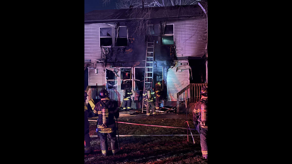 Firefighters responded to a fire shortly after 10 p.m. Wednesday at the Olive Park Village apartments in the 800 block of Park Avenue, said Battalion Chief Riley Nolan with the Kansas City Fire Department. Fire crews rescued three people from a basement apartment, one of whom was taken to the hospital for treatment of smoke inhalation.