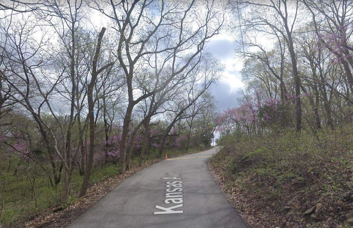 The Hollis Renewal Center, 11414 Kansas Ave. in Kansas City, Kansas, is seen in a Google Maps Street View image. The 153-acre property is on private land and is mostly used as a retreat center but it is open to the public.