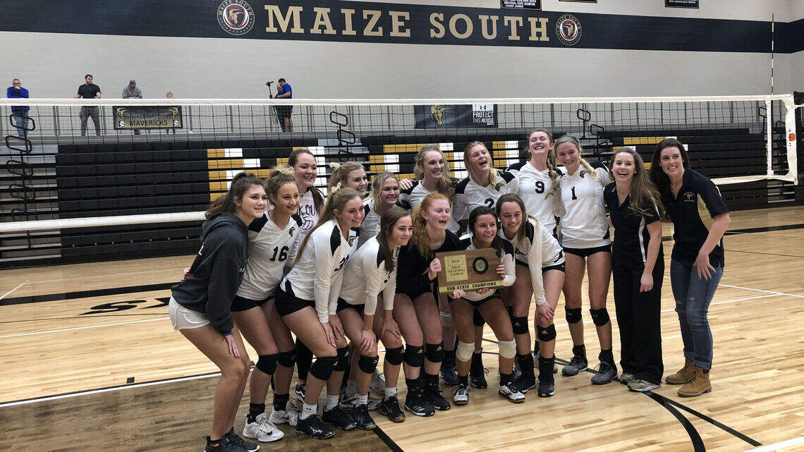 State bound: Maize South volleyball punches ticket to state after neck-and-neck battle with Kapaun