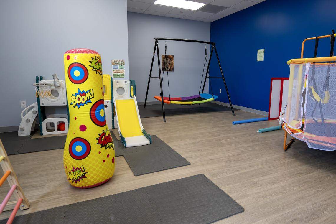 A sensory room is pictured at Caravel Autism Health clinic on Wednesday, April 29, 2026, in Liberty.