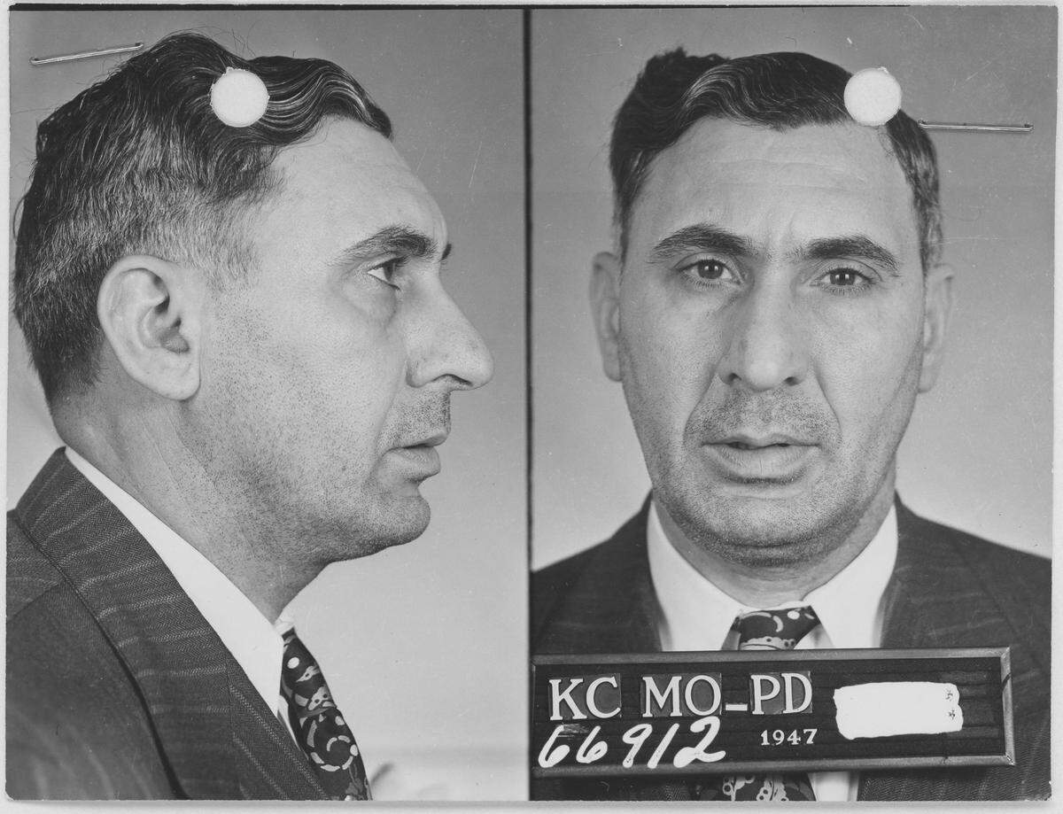 Mugshot of Charles Gargotta, ca. 1940s. National Archives at Washington, D.C. The Pendergast Years.