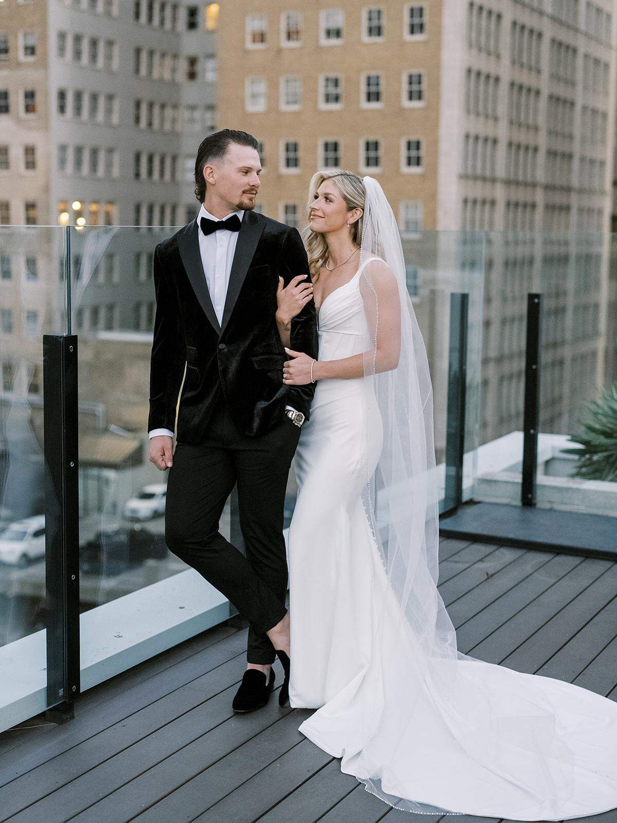 Bobby Witt Jr. and Maggie Black at their wedding.