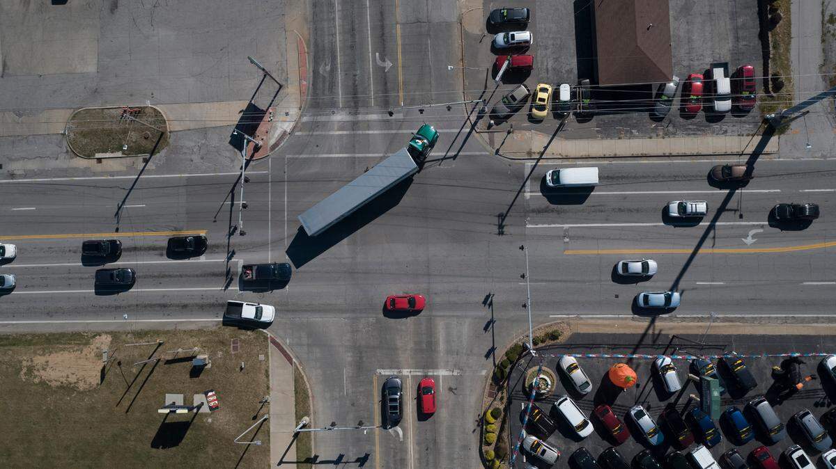 The intersection of U.S. 24 and Noland Road in Independence is part of stretch of road where 13 cyclists and pedestrians were injured over the past 10 years.